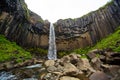 Beautiful Icelandic waterfall. Summer time Royalty Free Stock Photo