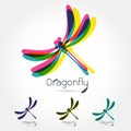 Beautiful icon dragonfly