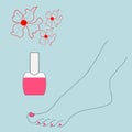 Beautiful icon for nail advertising, nail beauty