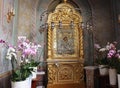 Beautiful icons with a rich history in the church in the monastery.