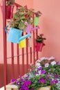 Beautiful idea for flower pots in garden