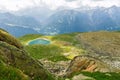 Beautiful idyllic Alps landscape with lake and mountains in summer