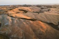 Beautiful idyllic late summer landscape of Toscana with photographed with drone. Royalty Free Stock Photo