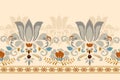 Beautiful Ikat floral embroidery pattern.