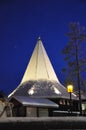 Beautiful illuminated tent in Finnish Lapland