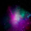 Colorful and glowing nebula. Space Background. Artwork created using generative AI Royalty Free Stock Photo