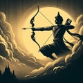 Heroic Shree Ram Navami Festival Greeting With Lord Ram Illustration Series 9