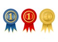 A beautiful illustration of first place ribbon design Royalty Free Stock Photo