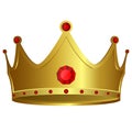 A beautiful illustration of golden crown vector design Royalty Free Stock Photo