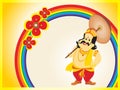 Beautiful illustration for happy onam