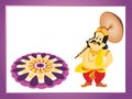 Beautiful illustration for happy onam