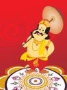 Beautiful illustration for happy onam