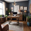 An Inspiring office interior design with Eclectic style Collab.