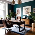 An Inspiring office interior design with Eclectic style Collab.