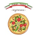 Beautiful illustration of Italian pizza