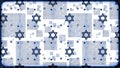 Beautiful illustration with Jewish symbols in white color. Perfect for wallpaper or background