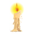 A beautiful illustration of melting candle Royalty Free Stock Photo