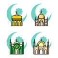 Mosque building icon illustration Royalty Free Stock Photo