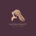 Beautiful Illustration Natural Woman Long Hair Concept Inspiration Design Vector