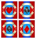 A beautiful illustration of playing cards for casinos, slot mach