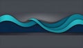 vibrant horizontal banner with a teal-blue and slate-gray backdrop featuring contemporary waves Royalty Free Stock Photo