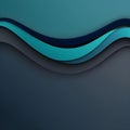 vibrant horizontal banner with a teal-blue and slate-gray backdrop featuring contemporary waves Royalty Free Stock Photo