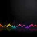 vivid audio wave presented against a crisp white backdrop