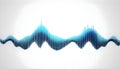 vivid audio wave presented against a crisp white backdrop