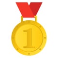 A beautiful illustration of winner medal vector design Royalty Free Stock Photo