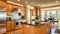 Wonderful kitchen area with honey-colored cabinetry