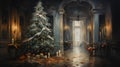 Beautiful image of the Christmas Interior with Decorative background