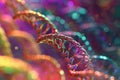 a beautiful image of colorful dna