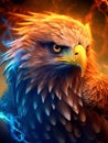 A beautiful image of a dream eagle in a powerful magickal backround.Generative AI Royalty Free Stock Photo