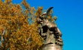 Beautiful Image Of The Fallen Angel Statue In The Retiro Park In Madrid
