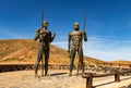 beautiful image of the large statues at Mirador de Guise y Ayose near Betancuria in Fuerteventura Canary Islands Royalty Free Stock Photo
