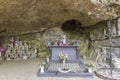 Beautiful image of a small chapel in a natural grotto Royalty Free Stock Photo