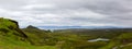 Beautiful image of spectacular scenery of the Quiraing on the Isle of Skye