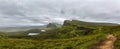 Beautiful image of spectacular scenery of the Quiraing on the Isle of Skye