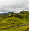 Beautiful image of spectacular scenery of the Quiraing on the Isle of Skye