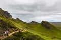 Beautiful image of spectacular scenery of the Quiraing on the Isle of Skye