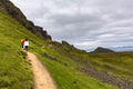 Beautiful image of spectacular scenery of the Quiraing on the Isle of Skye