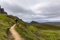 Beautiful image of spectacular scenery of the Quiraing on the Isle of Skye