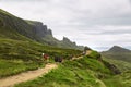 Beautiful image of spectacular scenery of the Quiraing on the Isle of Skye