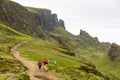 Beautiful image of spectacular scenery of the Quiraing on the Isle of Skye