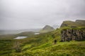 Beautiful image of spectacular scenery of the Quiraing on the Isle of Skye