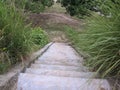 Beautiful image of stairs going down in river sarayu gonda utter pradesh india Royalty Free Stock Photo