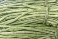 Beautiful image of yardlong bean in market stall for sell india