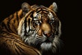 A beautiful and imposing tiger,wallpaper, AI Generated