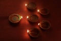 Beautiful Indian Diwali Festival Diya Light Decoration