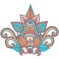 Beautiful Indian floral ornament can be used as a greeting card